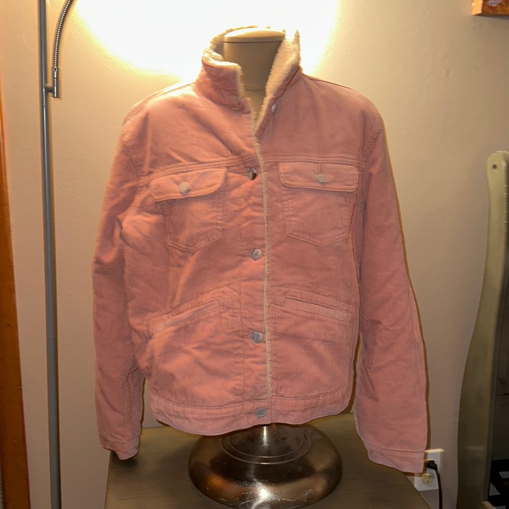 GAP Denim Pink Jacket with Sherpa